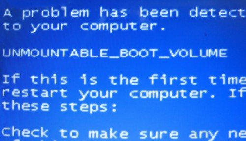 Solución error unmountable_boot_volume