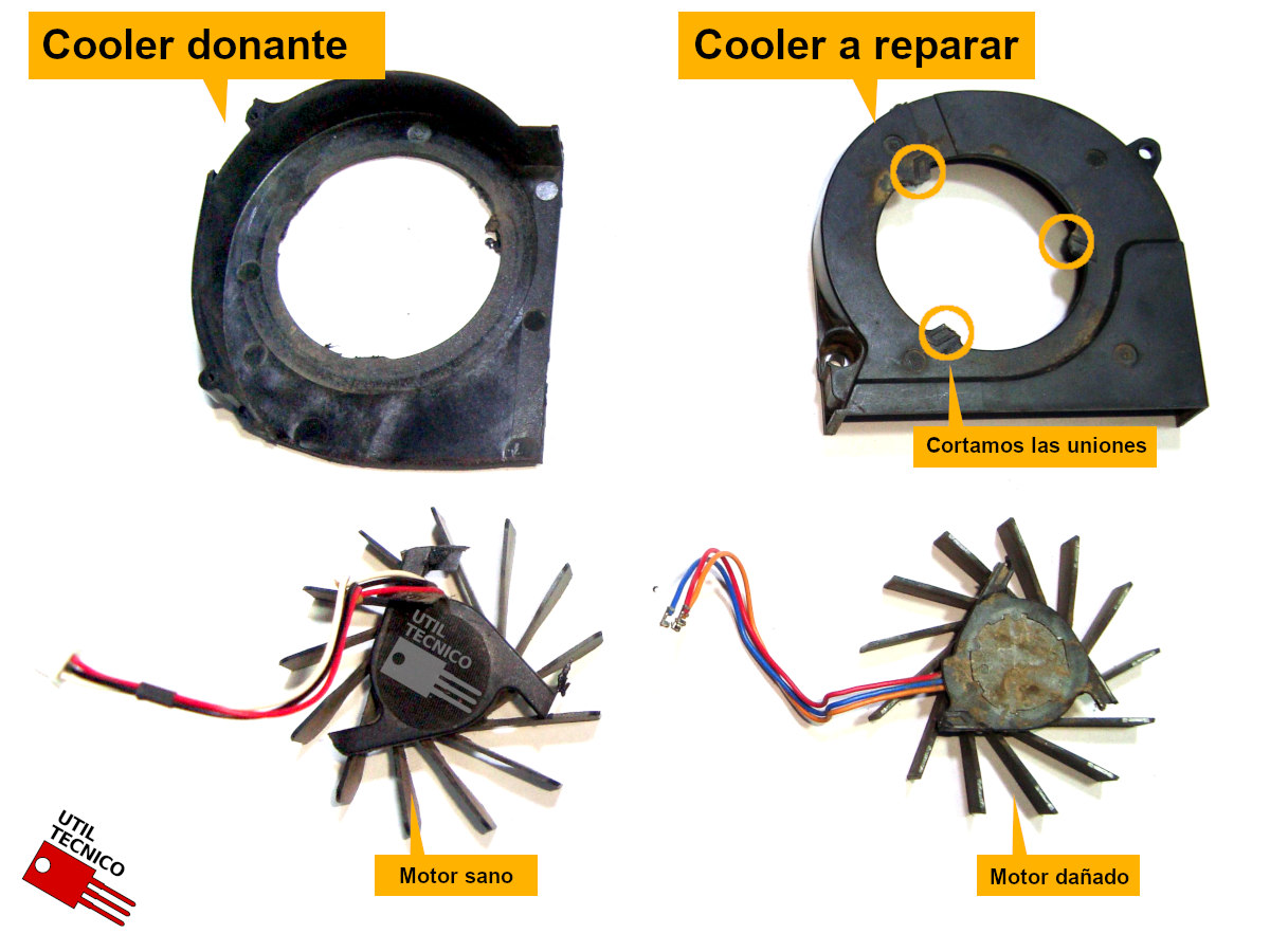 Como reparar un cooler de notebook o portátil Como reparar un cooler de notebook o portátil