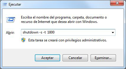 Programar apagado de Windows sin programas