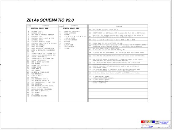 Vista previa de Esquematico Asus Z61AE