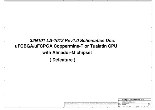 Vista previa de Esquematico Compal LA-1012