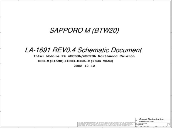 Vista previa de Esquematico Compal LA-1691