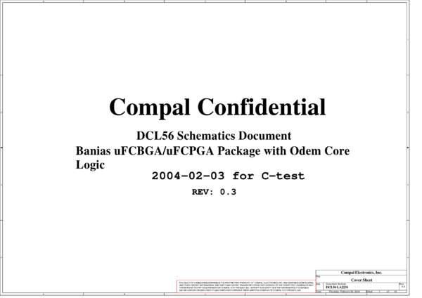 Vista previa de Esquematico Compal LA-2231 Rev 0.3