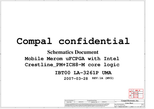 Vista previa de Esquematico Compal LA-3261P