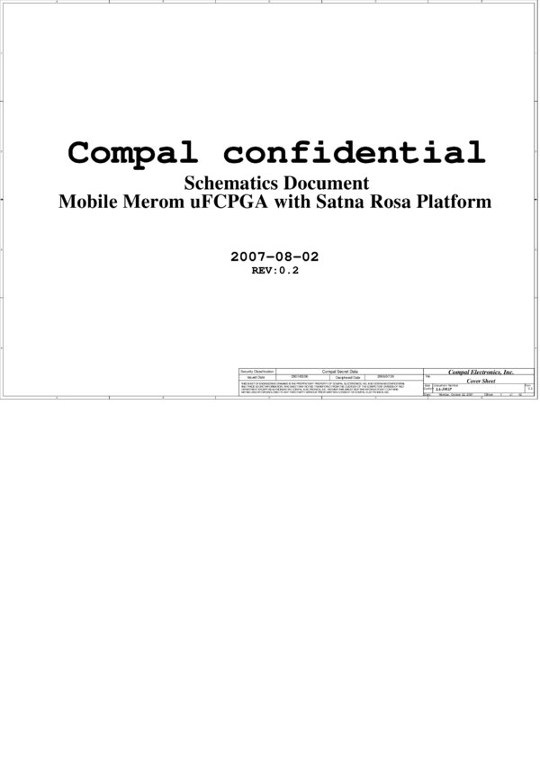 Vista previa de Esquematico Compal LA-3981P