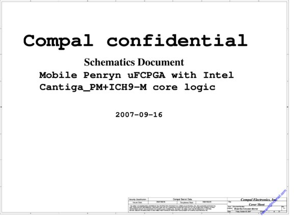 Vista previa de Esquematico Compal LA-4102P - REV 0.1
