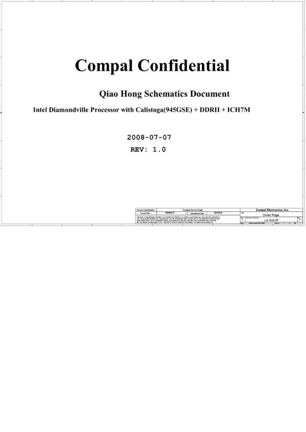 Vista previa de Esquematico Compal LA-4421 (Inspiron Mini 9)