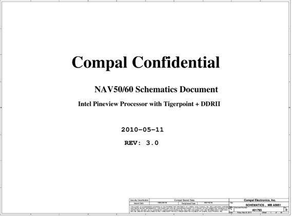 Vista previa de Esquematico Compal LA-5651P NAV50 60 Rev 3.0 (Aspire D260)
