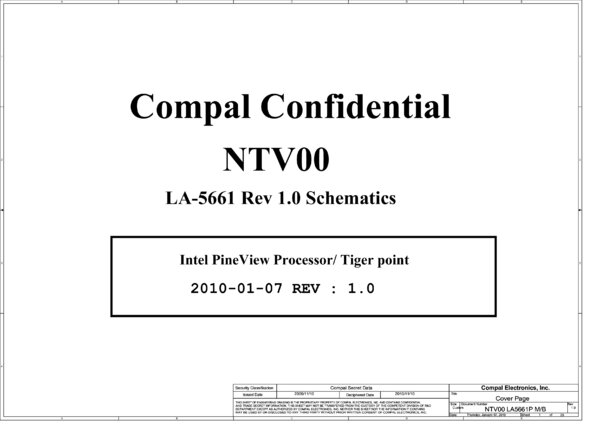 Vista previa de Esquematico Compal LA-5661 Rev 1.0 NTV00
