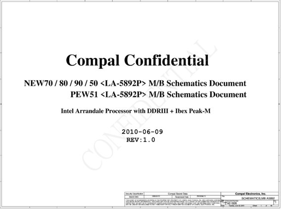 Vista previa de Esquematico Compal LA-5892P