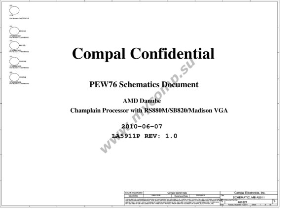 Vista previa de Esquematico Compal LA-5911P
