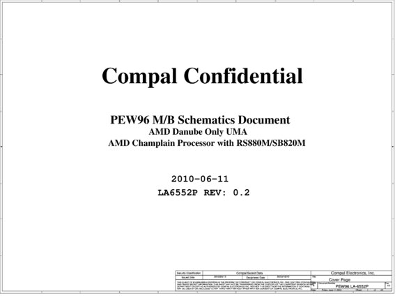 Vista previa de Esquematico Compal LA-6552P Rev 0.2