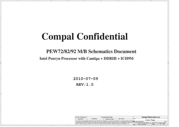 Vista previa de Esquematico Compal LA-6631P