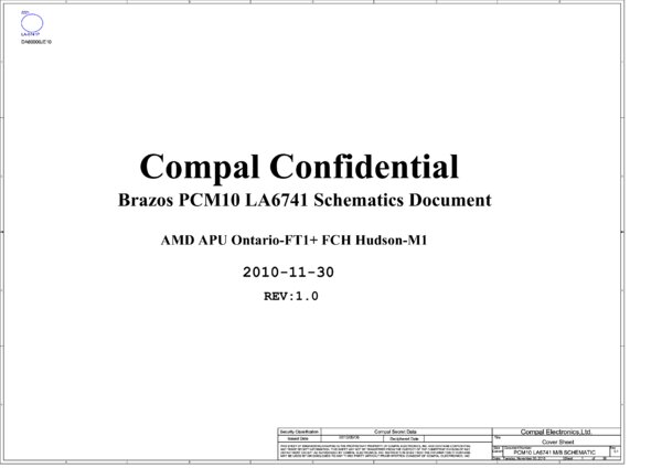 Vista previa de Esquematico Compal LA-6741P
