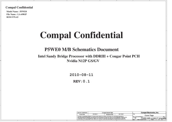 Vista previa de Esquematico Compal LA-6901P