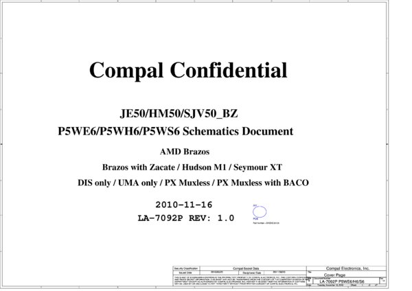 Vista previa de Esquematico Compal LA-7092P