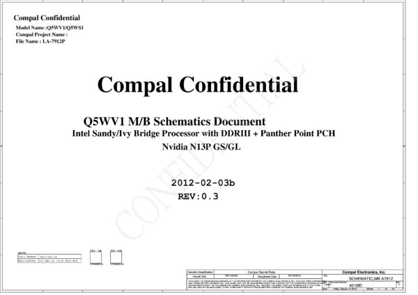 Vista previa de Esquematico Compal LA-7912P