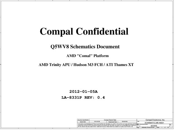 Vista previa de Esquematico Compal LA-8331P