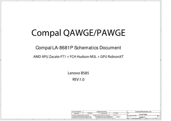 Vista previa de Esquematico Compal LA-8681P Rev 1.0