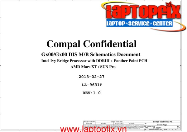 Vista previa de Esquematico Compal LA-9631P