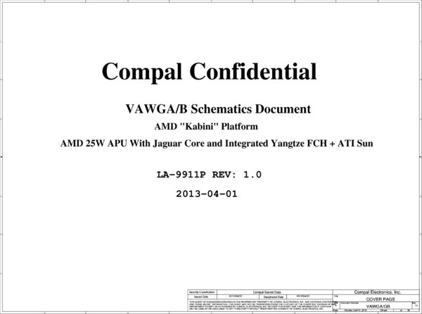 Vista previa de Esquematico Compal LA-9911P