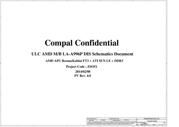 Vista previa de Esquematico Compal LA-A996P R4.0