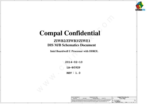 Vista previa de Esquematico Compal LA-B092P REV3.0