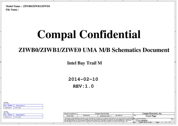 Vista previa de Esquematico Compal LA-B102P