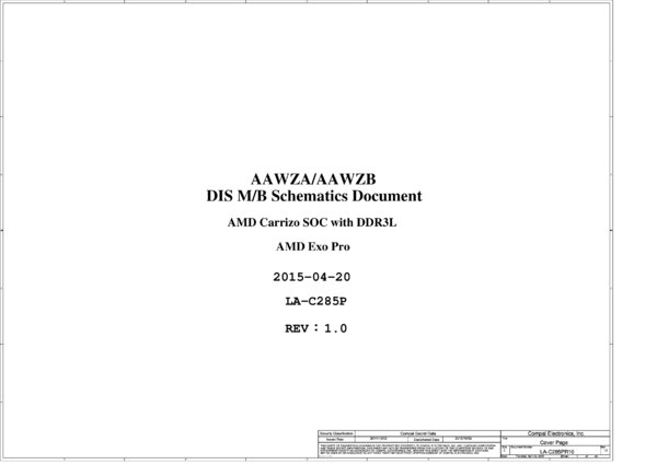 Vista previa de Esquematico Compal LA-C285P REV 1.0