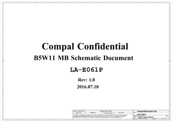 Vista previa de Esquematico Compal LA-E061P LA-E061P 1.0 - LA-D671P