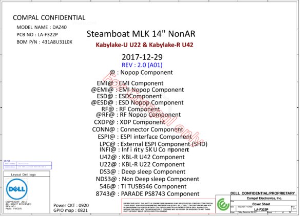 Vista previa de Esquematico Compal LA-F322P LA-F321P Rev 2