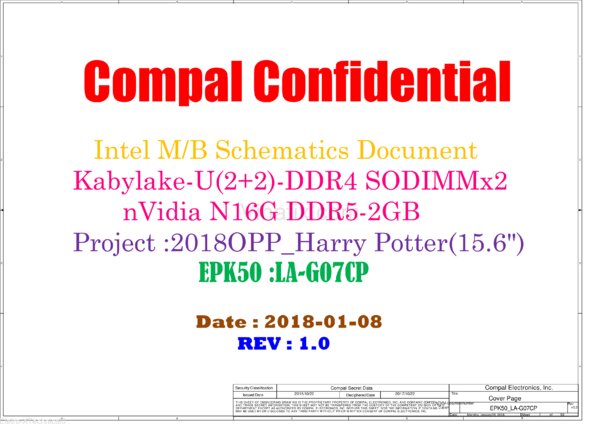 Vista previa de Esquematico Compal LA-G07CP r1.0