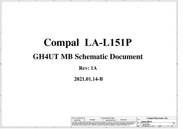 Vista previa de Esquematico Compal LA-L151P UMA Rev1A