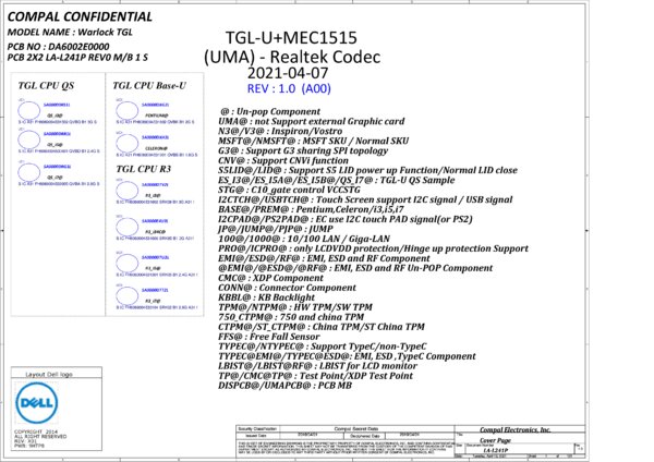 Vista previa de Esquematico Compal LA-L241P