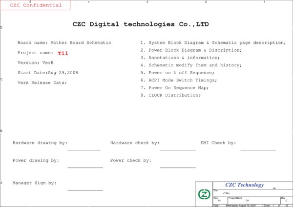 Vista previa de Esquematico CZC T11 Rev D