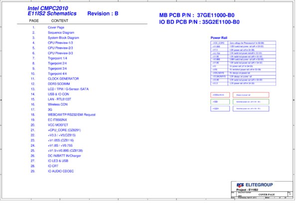 Vista previa de Esquematico ECS E11IS2 (netbook-G2)