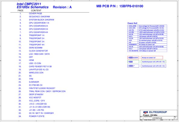 Vista previa de Esquematico ECS ES10ISX (netbook-G4)