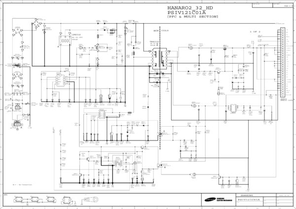 Vista previa de Esquematico Fuente Samsung PSIV121C01A HANARO2_32_HD BN44-00260A BN44-00260C