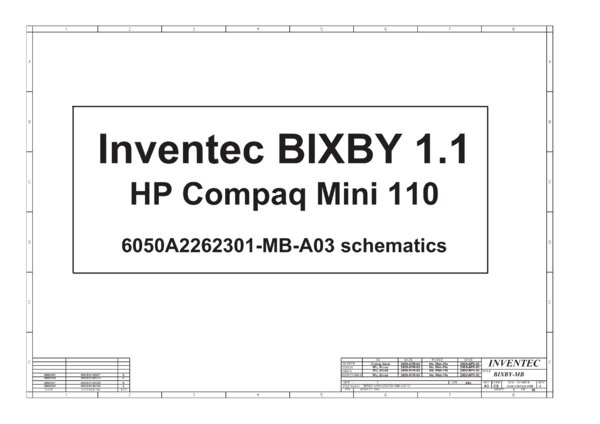 Vista previa de Esquematico Inventec 6050A2262301-MB-A03.rev.1.1