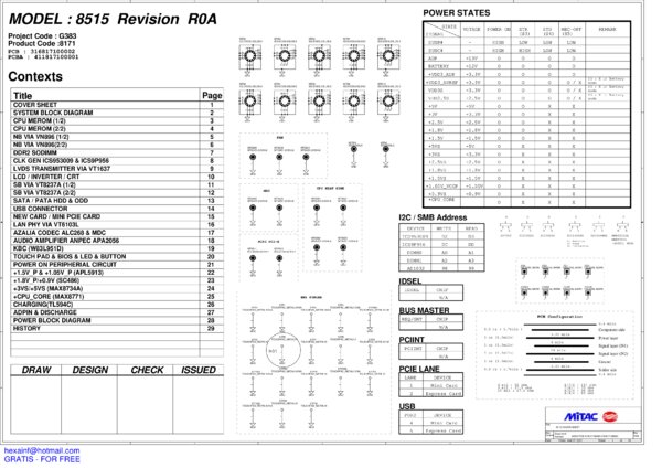 Vista previa de Esquematico Mitac 8515 Rev R0A