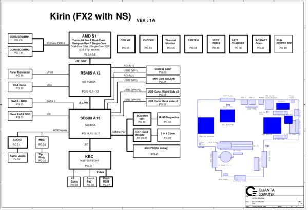 Vista previa de Esquematico Quanta KIRIN FX2 with NS Rev 1A (Dell 1501)