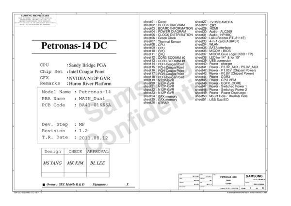 Vista previa de Esquematico Samsung BA41-01666A Rev 1.2