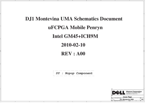 Vista previa de Esquematico Wistron DJ1 Montevina UMA