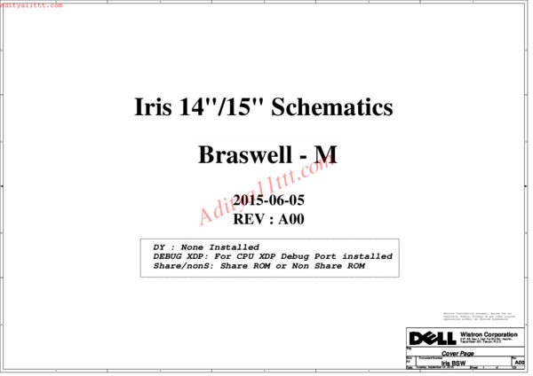 Vista previa de Esquematico Wistron IRIS BSW 14279-1 Rev A00_Dell Inspiron 15 3552
